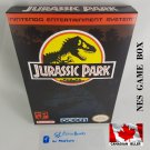 JURASSIC PARK - NES, Nintendo Custom replacement BOX optional w  Dust Cover & PVC Protector