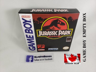 JURASSIC PARK - Nintendo Game Boy Custom replacement Box optional w  Insert Tray & PVC Protector
