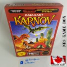 KARNOV - NES, Nintendo Custom replacement BOX optional w  Dust Cover & PVC Protector