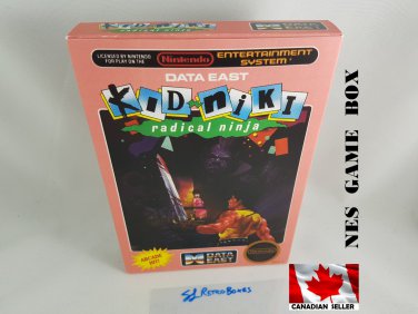 KID NIKI RADICAL NINJA - NES, Nintendo Custom replacement BOX optional w  Dust Cover & PVC Protector