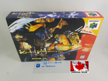 KILLER INSTINCT GOLD - N64, Nintendo64 Custom replica Box optional w  Insert Tray & PVC Protector