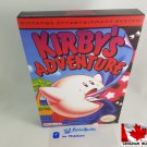 KIRBY'S ADVENTURE - NES, Nintendo Custom replacement BOX optional w  Dust Cover & PVC Protector