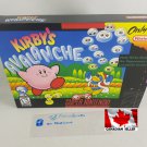 KIRBY'S AVALANCHE - SNES, Super Nintendo Custom Replace Box optional w  Insert Tray & PVC Protector