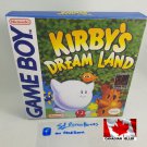 KIRBY'S DREAM LAND - Nintendo Game Boy Custom replacement Box optional w  Insert Tray & PVC Protect