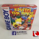 KRUSTY'S FUN HOUSE - Nintendo Game Boy Custom replica Box w  Insert Tray & PVC Protector