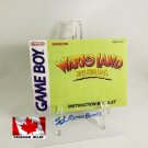 MANUAL GAME BOY - WARIO LAND SUPER MARIO LAND 3 - Gameboy Replacement Instruction Booklet