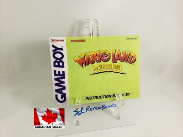 MANUAL GAME BOY - WARIO LAND SUPER MARIO LAND 3 - Gameboy Replacement Instruction Booklet