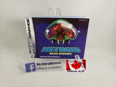 MANUAL GBA - METROID ZERO MISSION - Game Boy Advance Replacement Instruction Booklet