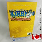 MANUAL N64 - KIRBY 64 THE CRYSTAL SHARDS - Nintendo64 Replacement Instruction Manual Booklet