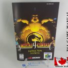 MANUAL N64 - MOTRTAL KOMBAT 4 - Nintendo64 Replacement Instruction Manual Booklet