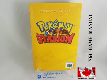MANUAL N64 - POKEMON STADIUM - Nintendo64 Replacement Instruction Manual Booklet