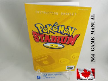 MANUAL N64 - POKEMON STADIUM 2 - Nintendo64 Replacement Instruction Manual Booklet