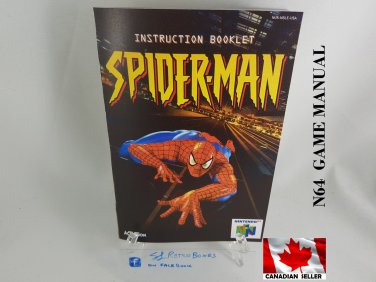 MANUAL N64 - SPIDER-MAN 64 - Nintendo64 Replacement Instruction Manual Booklet