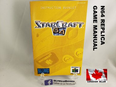MANUAL N64 - STAR CRAFT 64 - Nintendo64 Replacement Instruction Manual Booklet StarCraft