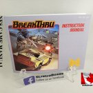 MANUAL NES - BREAK THRU - Nintendo Replacement Instruction Manual Booklet