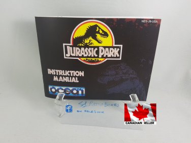 MANUAL NES - JURASSIC PARK - Nintendo Replacement Instruction Manual Booklet