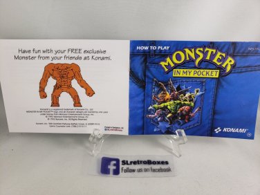 MANUAL NES - MONSTER IN MY POCKET - Nintendo Replacement Instruction Manual Booklet