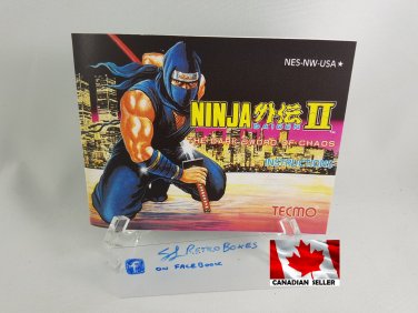 MANUAL NES - NINJA GAIDEN 2 - Nintendo Replacement Instruction Manual Booklet