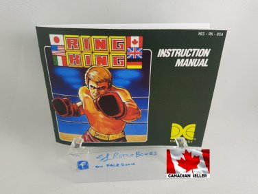 MANUAL NES - RING KING - Nintendo Replacement Instruction Manual Booklet