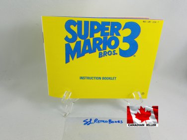 MANUAL NES - SUPER MARIO BROS. 3 - Nintendo Replacement Instruction Manual Booklet