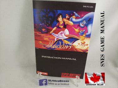 MANUAL SNES - ALADDIN - Super Nintendo Replacement Instruction Booklet DISNEY'S ALLADIN