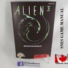 MANUAL SNES - ALIEN 3 - Super Nintendo Replacement Instruction Manual Booklet