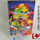 MANUAL SNES - BATTLETOADS IN BATTLEMANIACS - Super Nintendo Replacement Instruction Manual Booklet