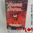 MANUAL SNES - SPIDER-MAN VENOM MAXIMUM CARNAGE - Super Nintendo Replacement Instruction Booklet