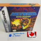 METROID ZERO MISSION - Nintendo GBA Custom replacement Box optional w  Insert Tray & PVC Protector