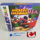 MICKEY'S SPEEDWAY USA GBC - Nintendo Game Boy Color Custom Box optional w  Insert Tray & PVC Protect