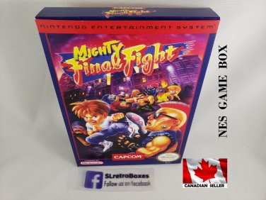 MIGHTY FINAL FIGHT - NES, Nintendo Custom replacement BOX optional w  Dust Cover & PVC Protector