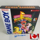 MIGHTY MORPHIN POWER RANGERS - Nintendo Game Boy Custom Box optional w  Insert Tray & PVC Protector