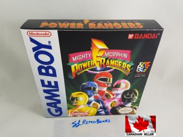 MIGHTY MORPHIN POWER RANGERS - Nintendo Game Boy Custom Box optional w  Insert Tray & PVC Protector