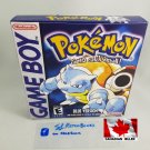 POKEMON BLUE - Nintendo Game Boy Custom Replacement Box optional w  Insert Tray & PVC Protector