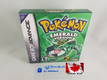 POKEMON EMERALD - Nintendo GBA Custom Replacement Box with Insert Tray & PVC Protector
