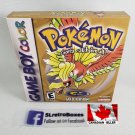 POKEMON GOLD - Nintendo Game Boy Custom Replacement Box optional w  Insert Tray & PVC Protector
