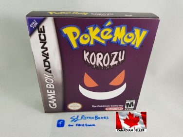 POKEMON KOROZU - Nintendo GBA Custom replacement Box optional w  Insert Tray & PVC Protector