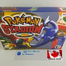 POKEMON STADIUM 2 (ALTERNATE) - N64, Nintendo64 Custom Box optional w  Insert Tray & PVC Protector