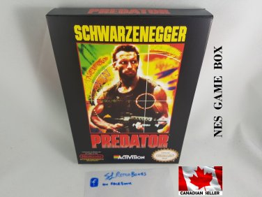 PREDATOR - NES, Nintendo Custom replacement BOX optional w  Dust Cover & PVC Protector