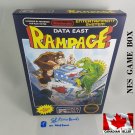 RAMPAGE - NES, Nintendo Custom replacement BOX optional w  Dust Cover & PVC Protector