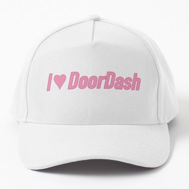 I love DoorDash Pink Baseball Cap Unisex Hat Casquette Snapback