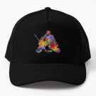 Ice Hockey Goalie Boy Watercolor Silhouette Baseball Cap Hat Casquette Snapback