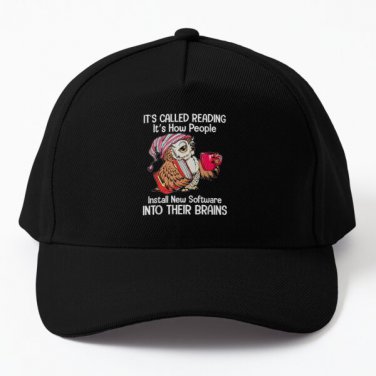 It Is Called Reading Reader Reading Owl L Baseball Cap Casquette Hat Mens Black