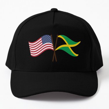 Jamaica USA Unity Flags Baseball Cap Unisex Hat Casquette Snapback