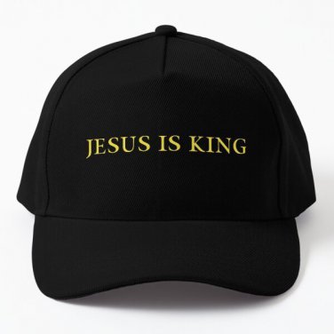 Jesus Is King Kanye West Yellow On Bl Baseball Cap Hat Printed Czapka