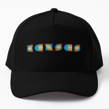 Kansas Baseball Cap Hat Casquette Hip Hop Black Czapka Printed