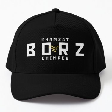 Khamzat Chimaev Borz Signature Baseball Cap Casquette Hat Snapback Black Mens Women