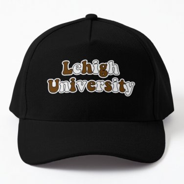 Lehigh Text Design Baseball Cap Hat Mens Casquette Black Women