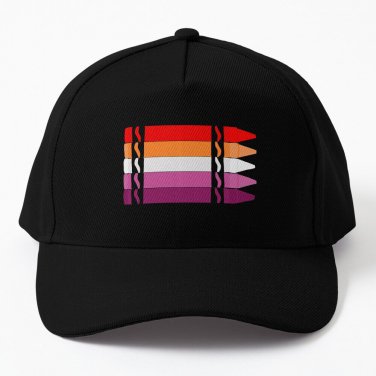 Lesbian pride flag crayons Baseball Cap Unisex Hat Casquette Snapback
