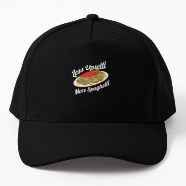 Less Upsetti More Spaghetti Baseball Cap Casquette Hat Mens Women Snapback
